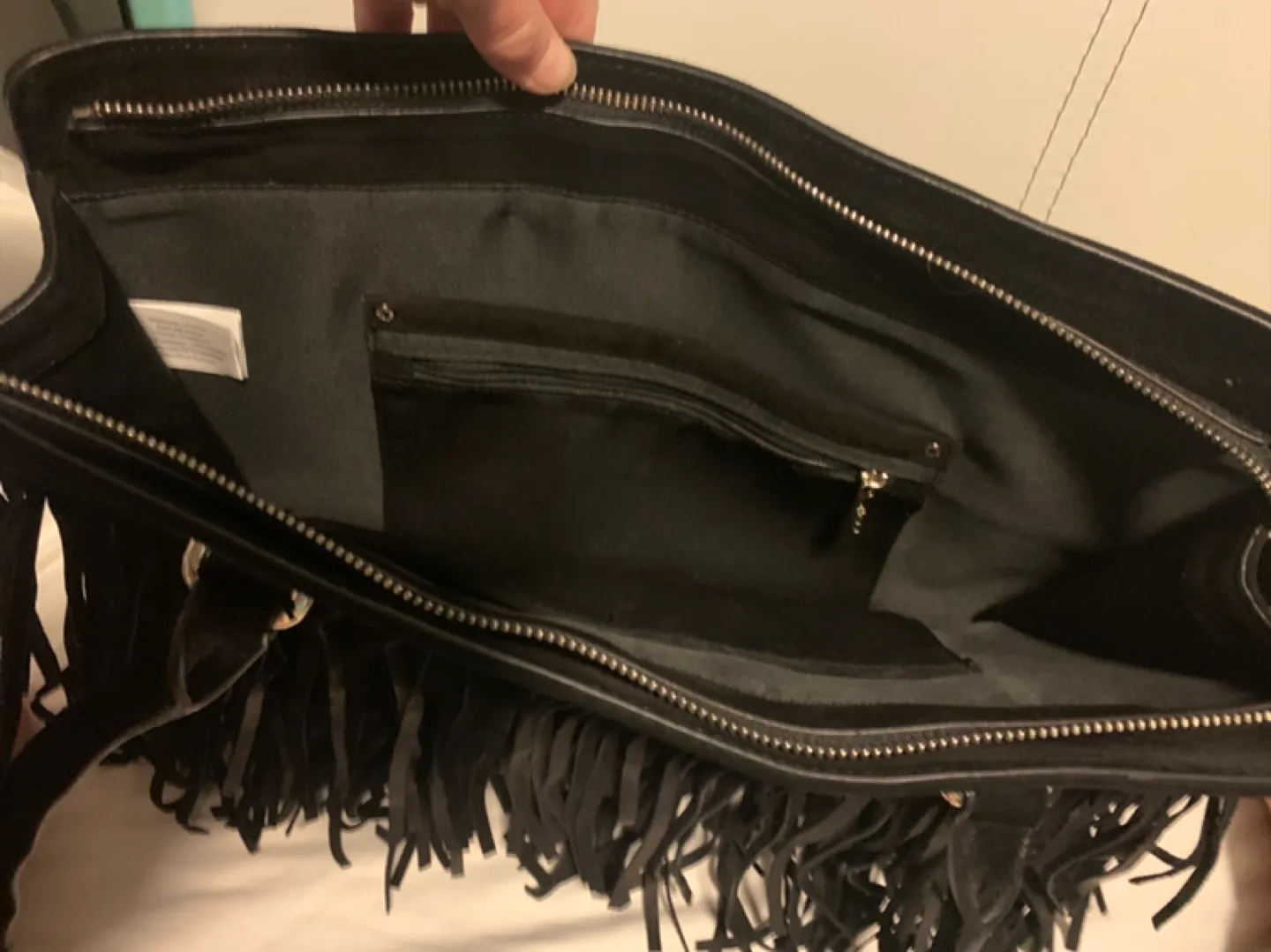 Danier leather Black Fringe Tote Bag image indicator(3)