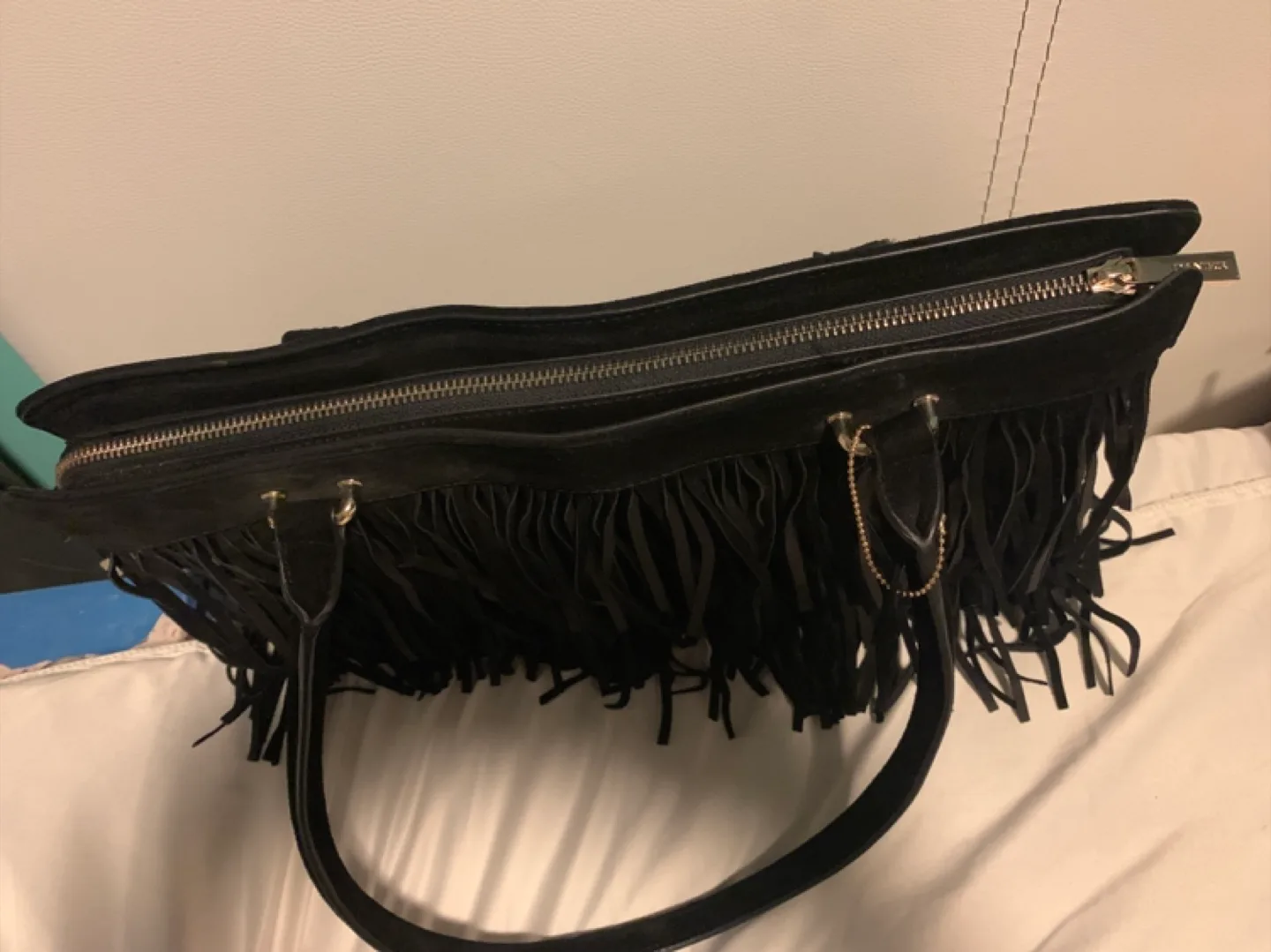 Danier leather Black Fringe Tote Bag image indicator(4)