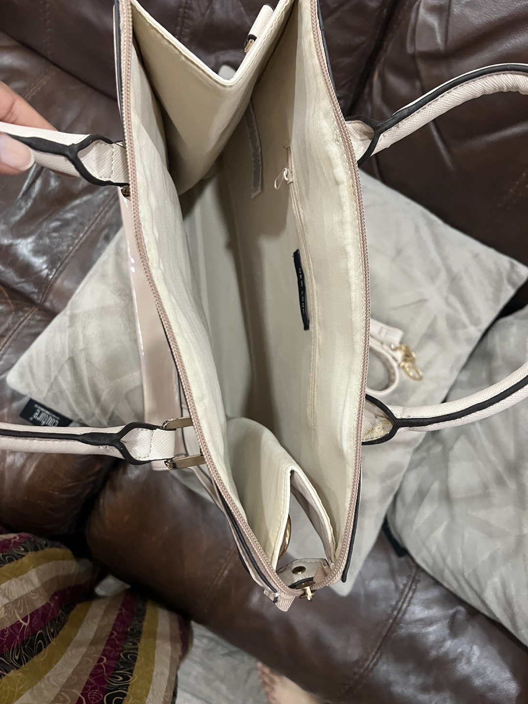 New Look Cream & Beige Tote Bag - photo 5