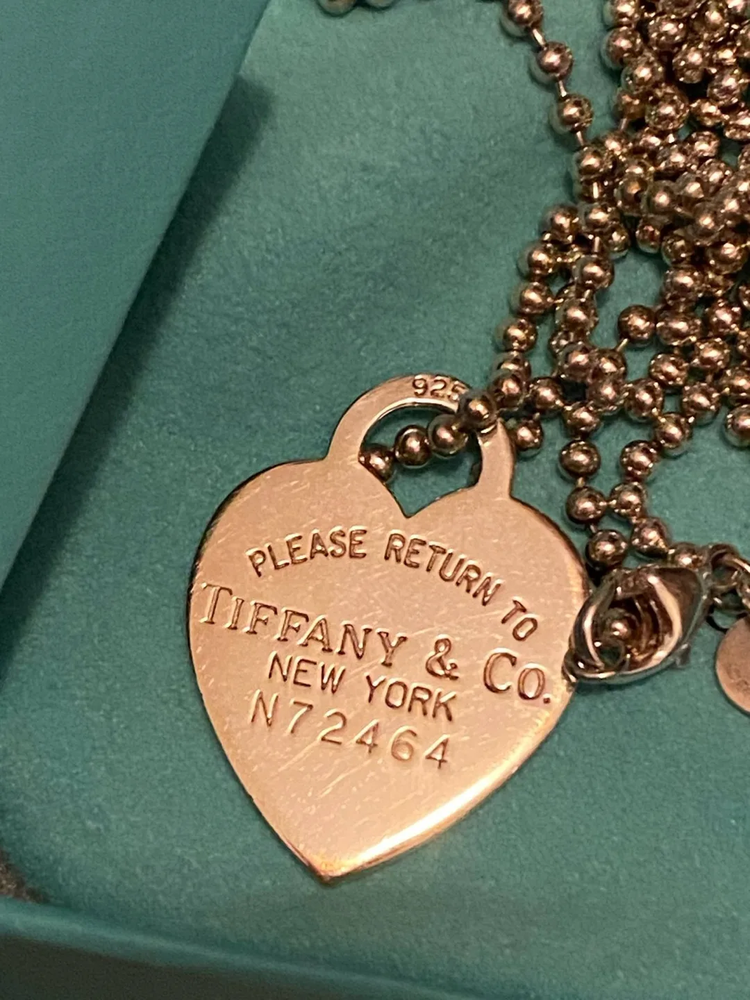 Rare Authentic Return To T & Co Heart Tag 34” long Necklace image indicator(2)