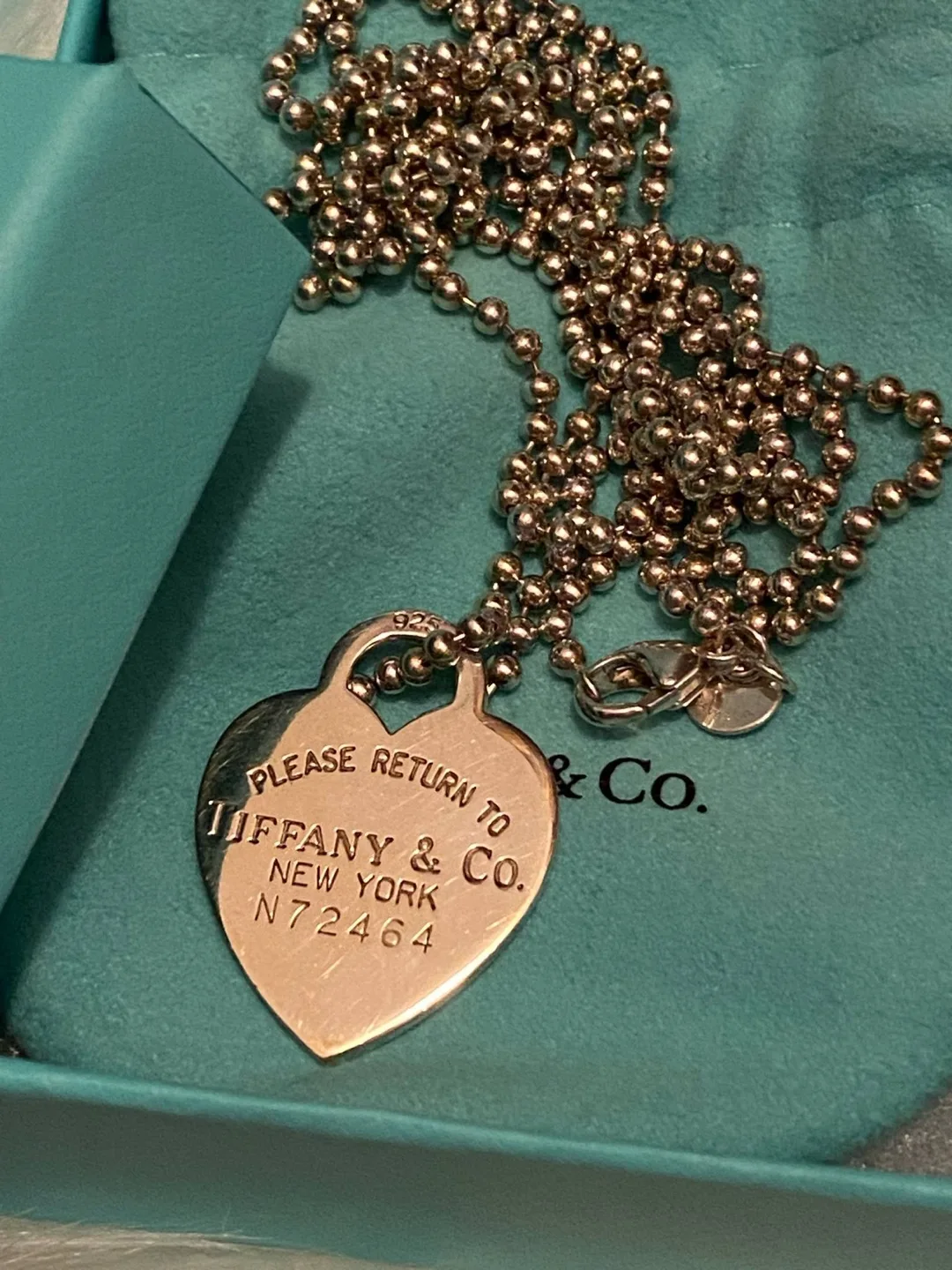 Rare Authentic Return To T & Co Heart Tag 34” long Necklace image indicator(7)