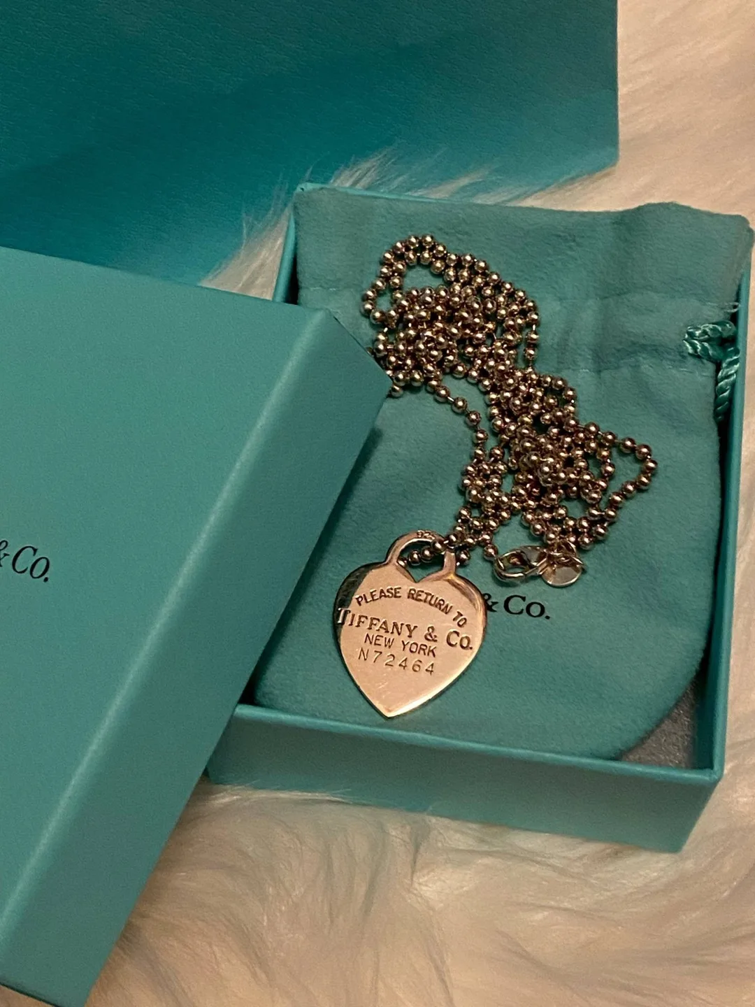 Rare Authentic Return To T & Co Heart Tag 34” long Necklace image indicator(8)