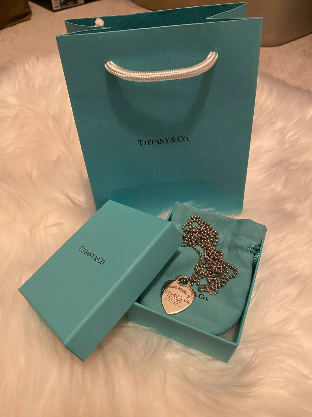 Rare Authentic Return To T & Co Heart Tag 34” long Necklace image indicator(9)