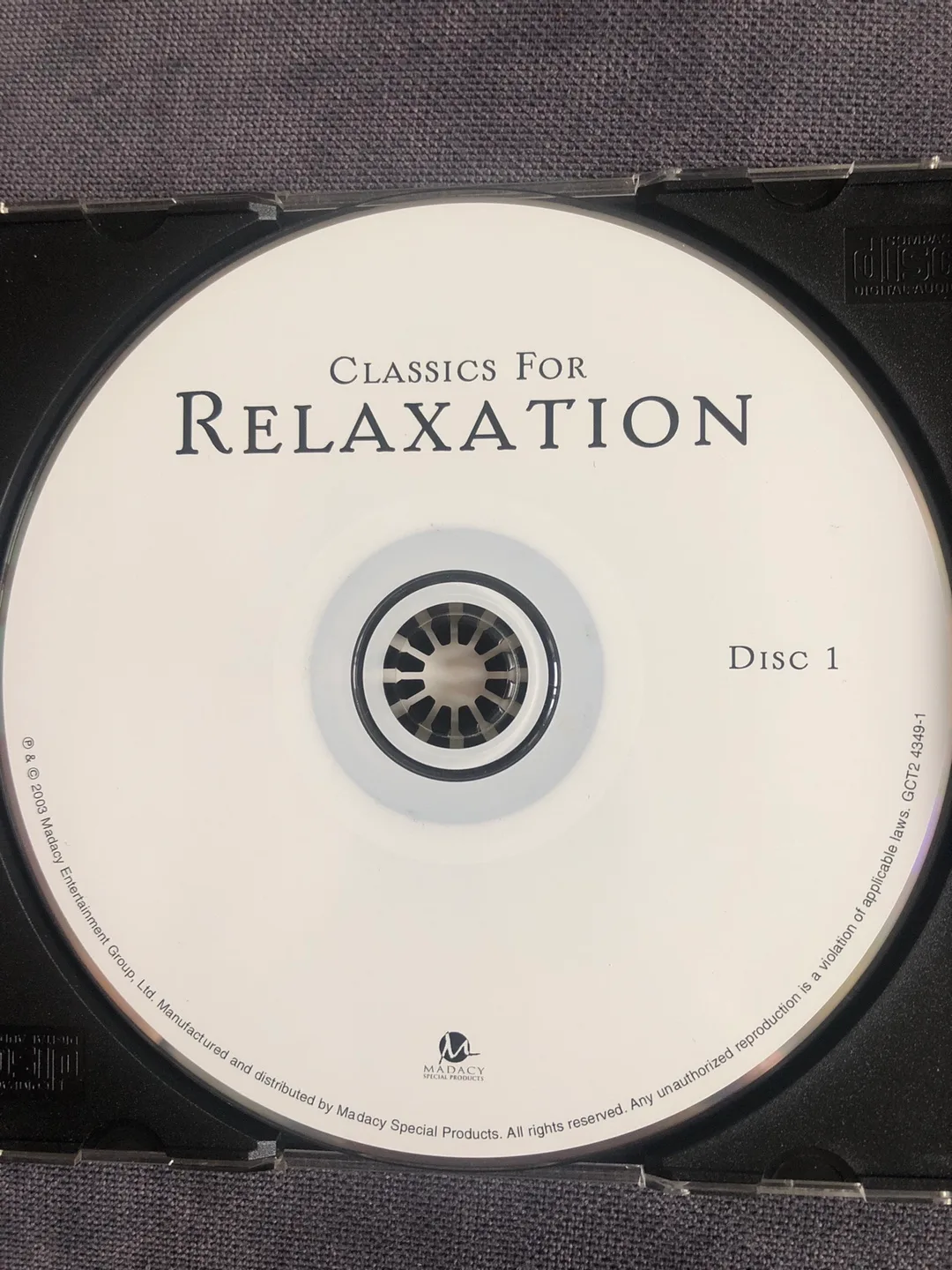 Classics for Relaxation - Madacy Entertainment CD image indicator(2)