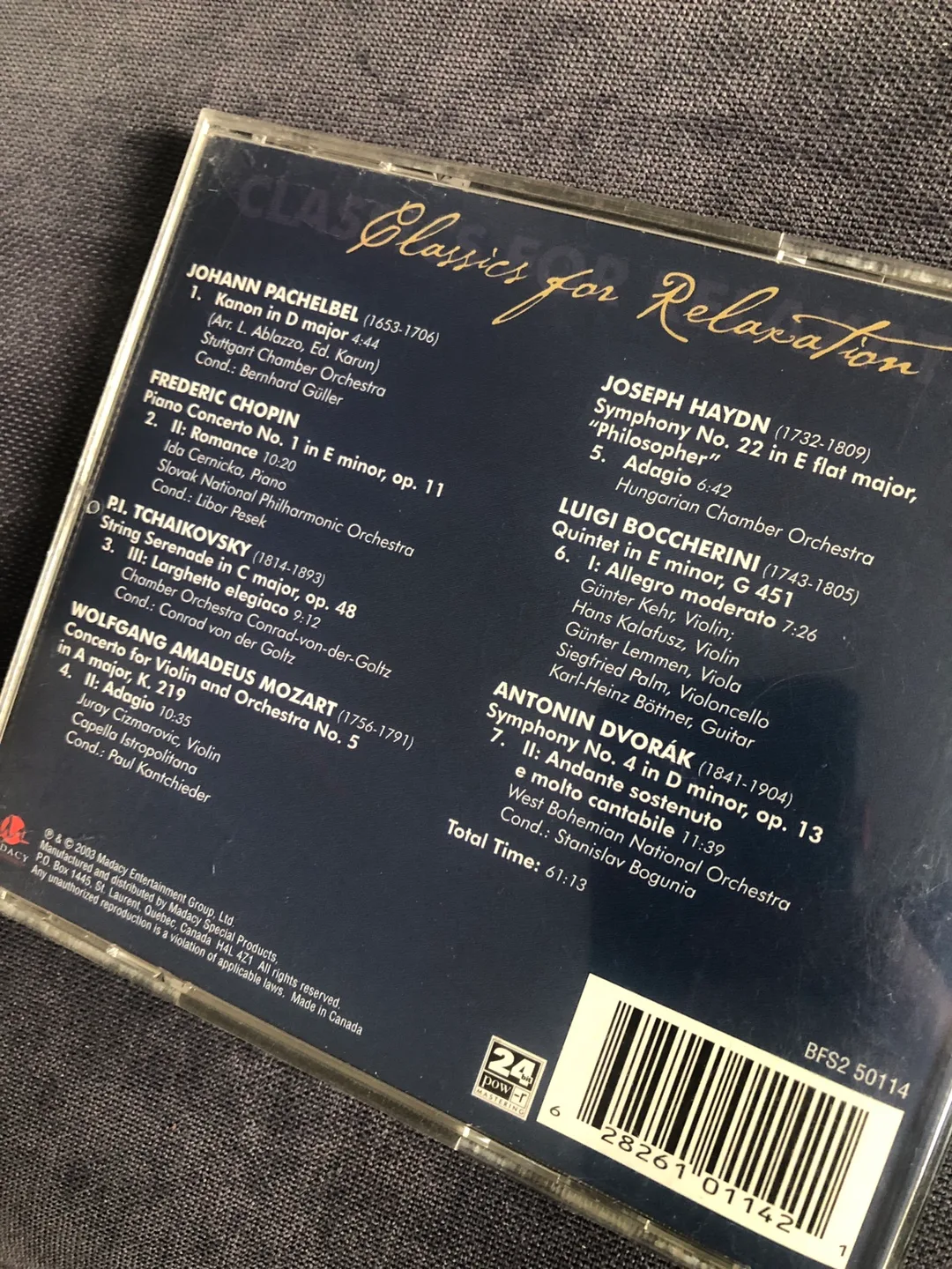 Classics for Relaxation - Madacy Entertainment CD image indicator(6)