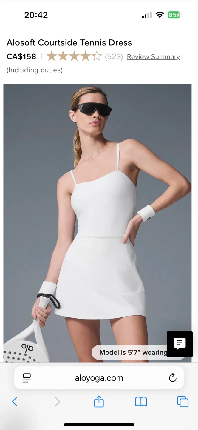 Alo Yoga Alosoft Courtside Tennis Dress image indicator(3)