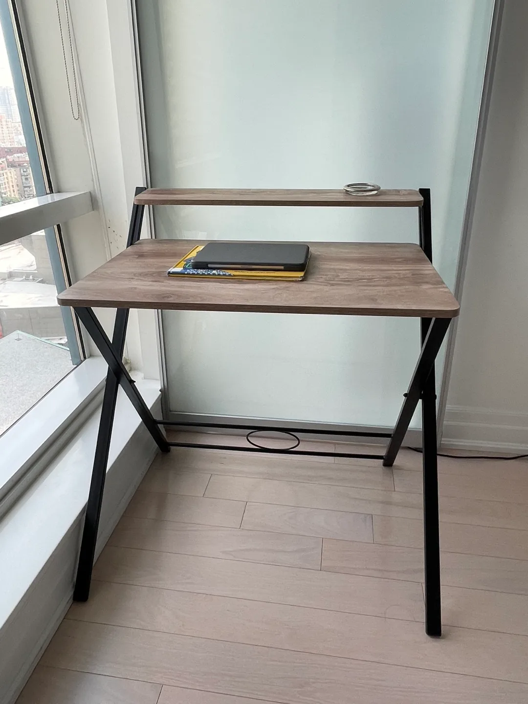 Folding Desk with Shelf - Compact Design thumbnail