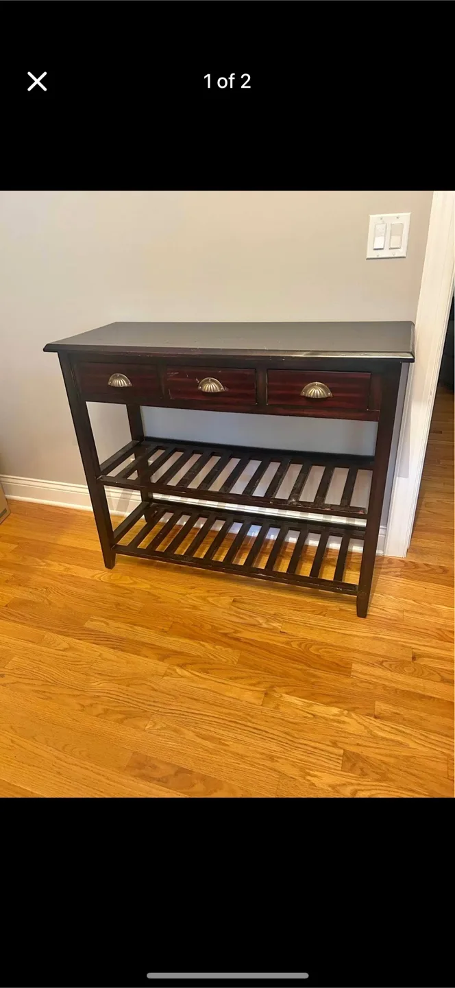 Dark Wood Console Table thumbnail