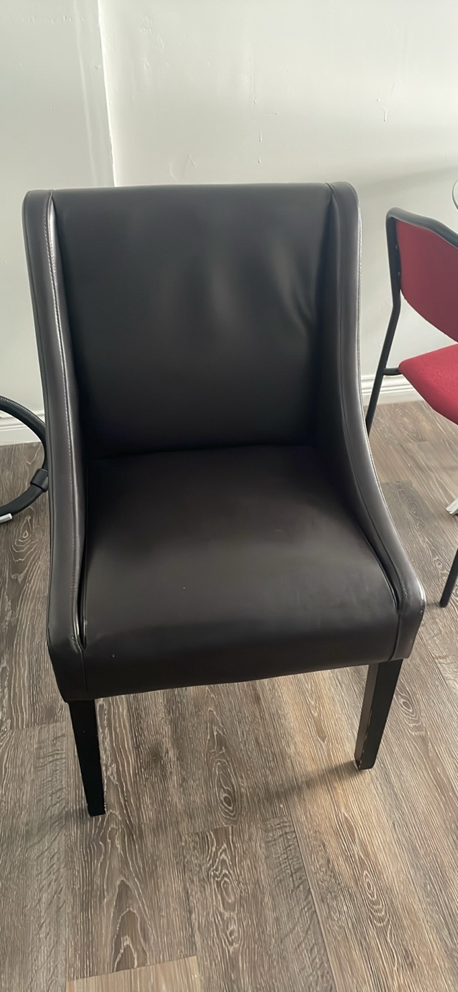 1 Dark Brown Upholstered accent Chair - photo 2