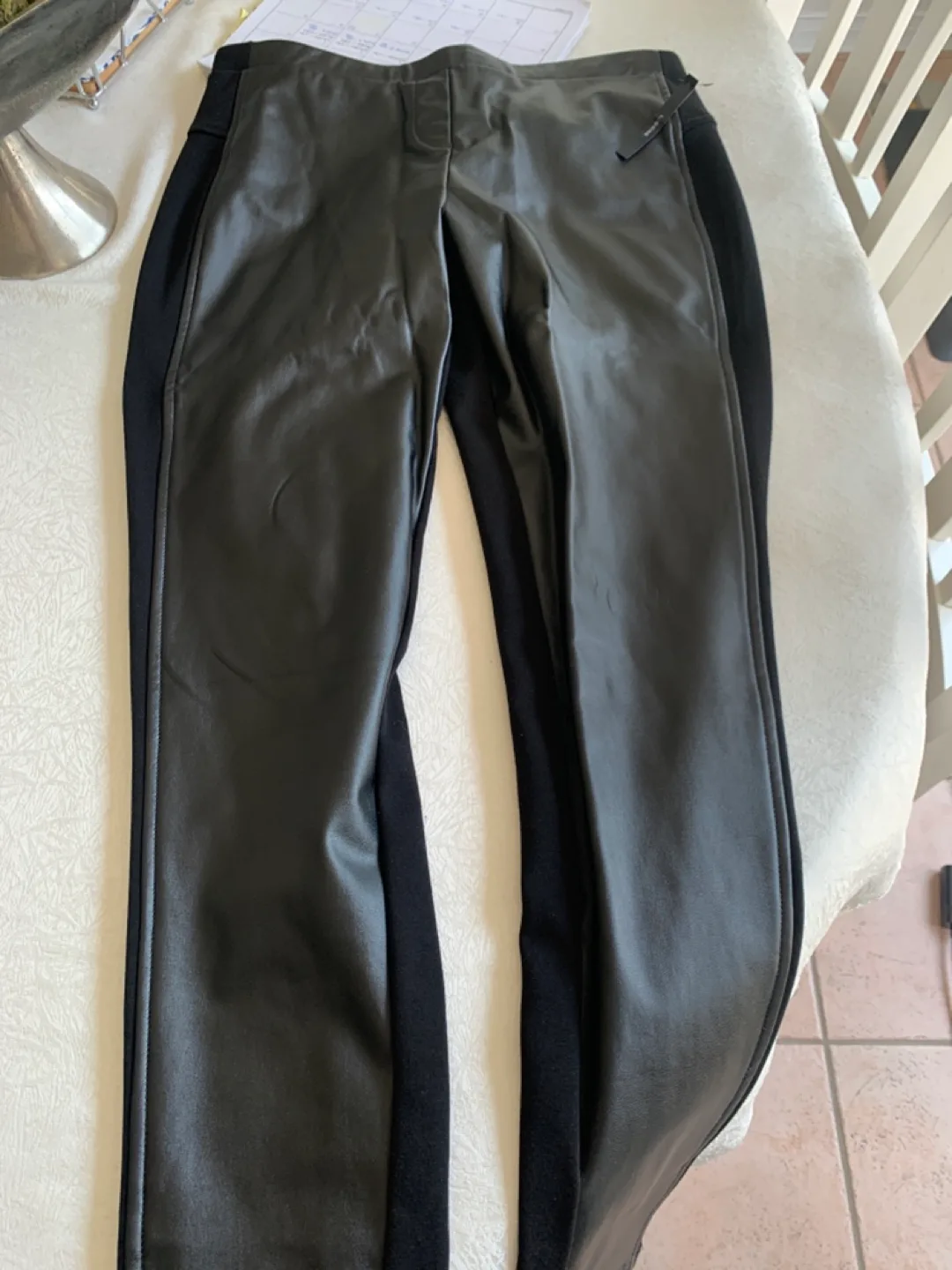 Worthington Black Faux Leather Pants - Size M thumbnail