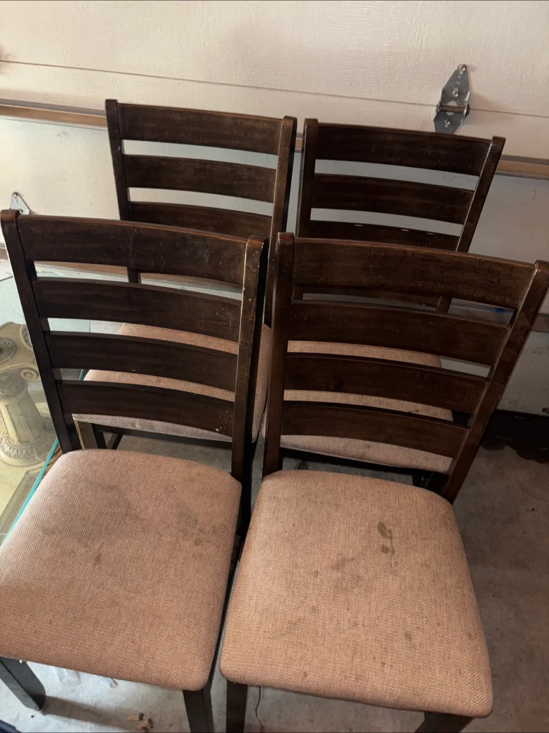 4 wood chairs $10 each thumbnail