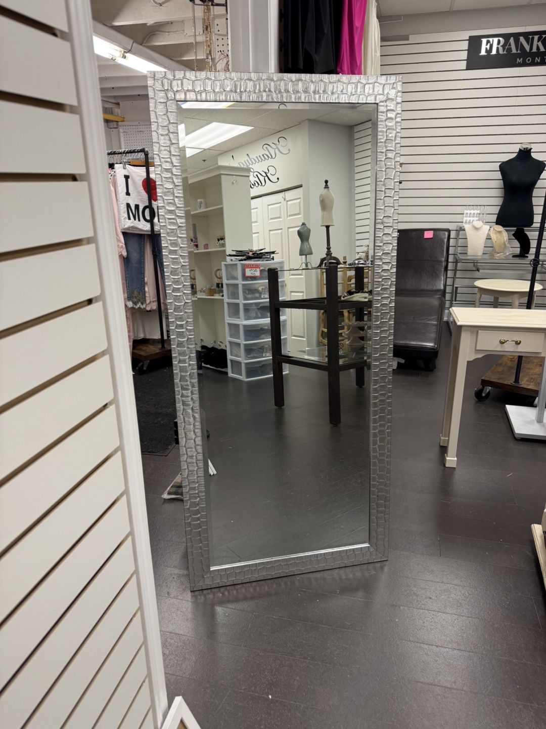 Full Length Silver Framed Mirror