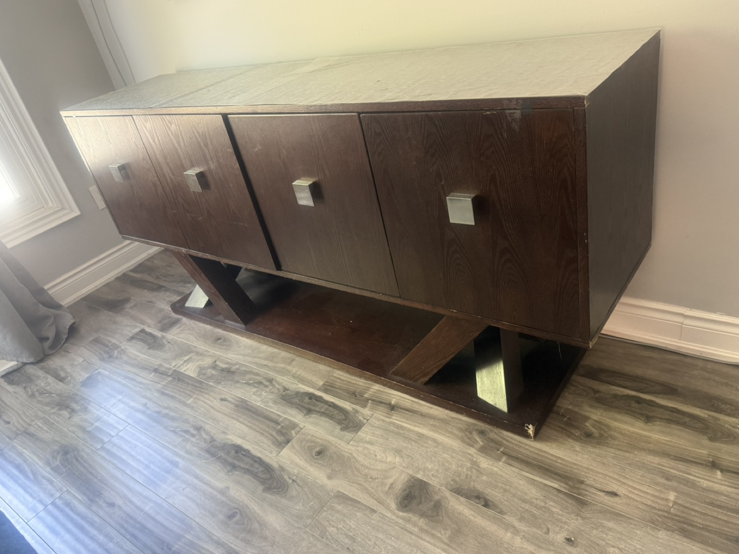 Dark Brown Wooden Credenza - photo 2
