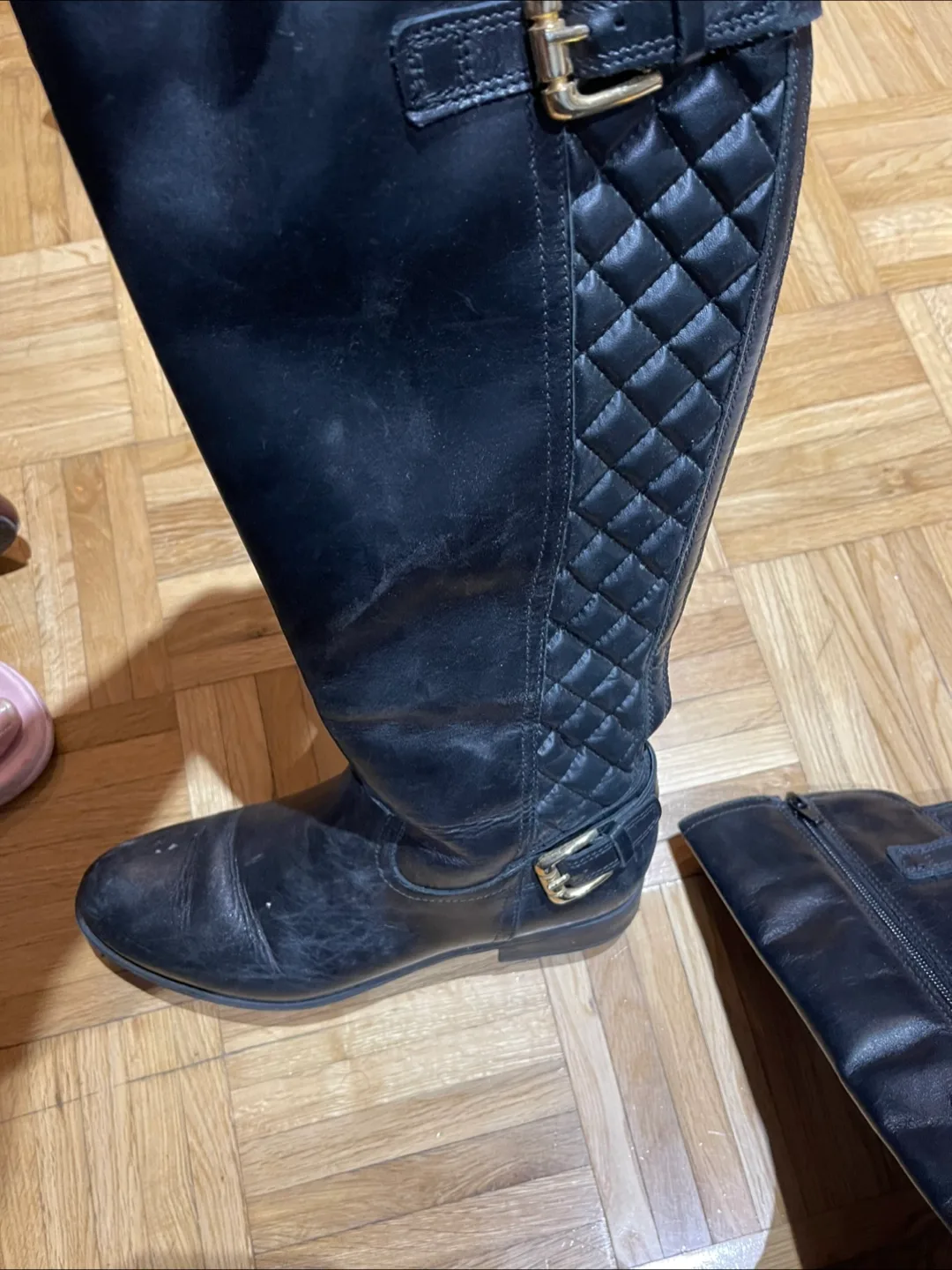 Black Leather Riding Boots thumbnail