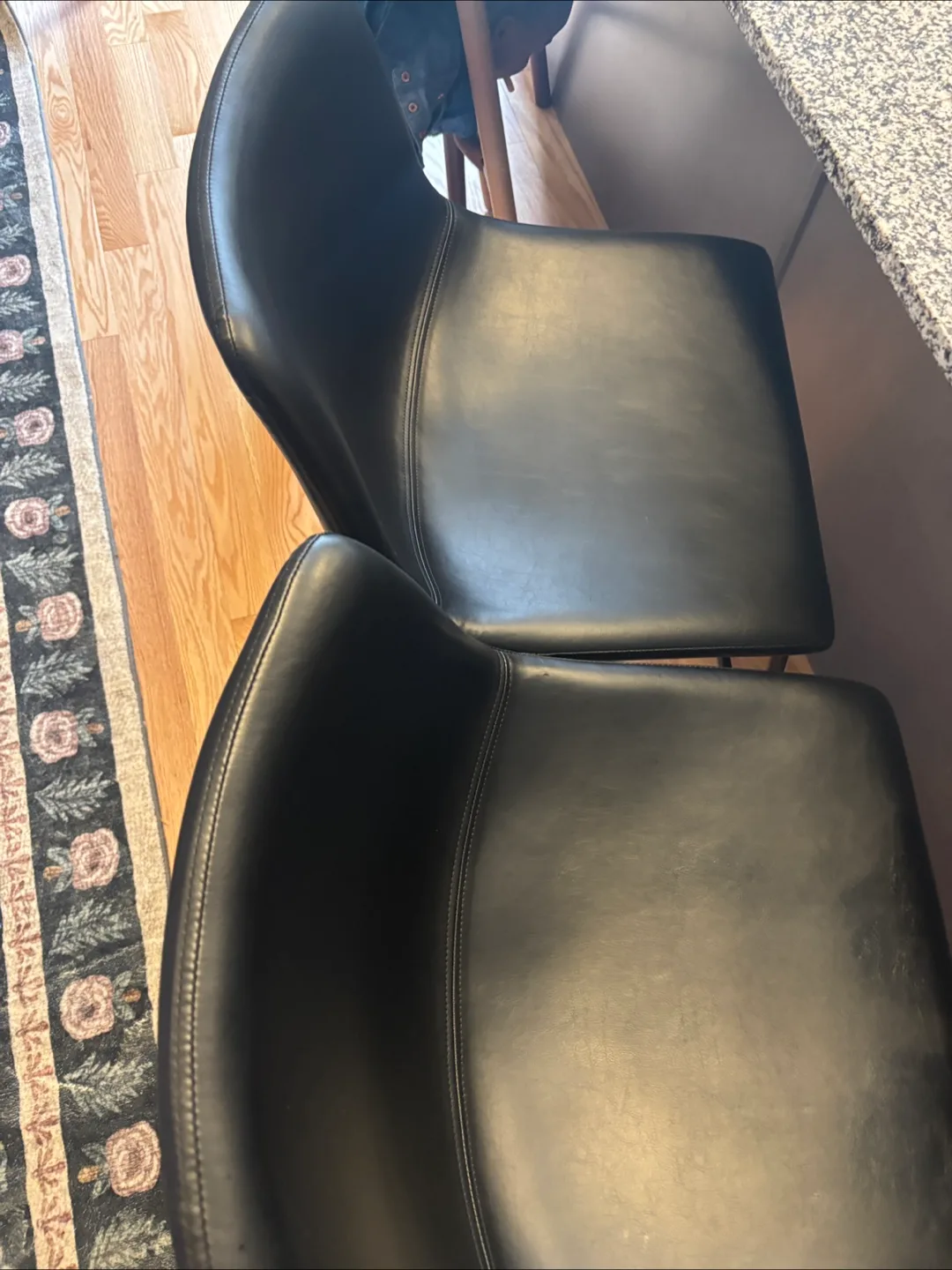 Set of 2 Black Bar, Dinning and counter Stools thumbnail