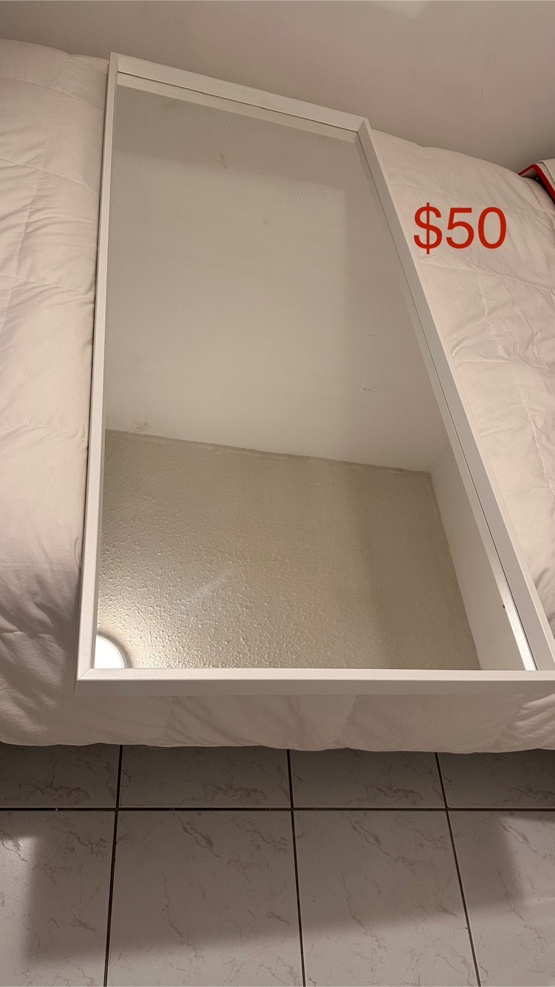 IKEA NISSedal Mirror - White, 65x150 cm