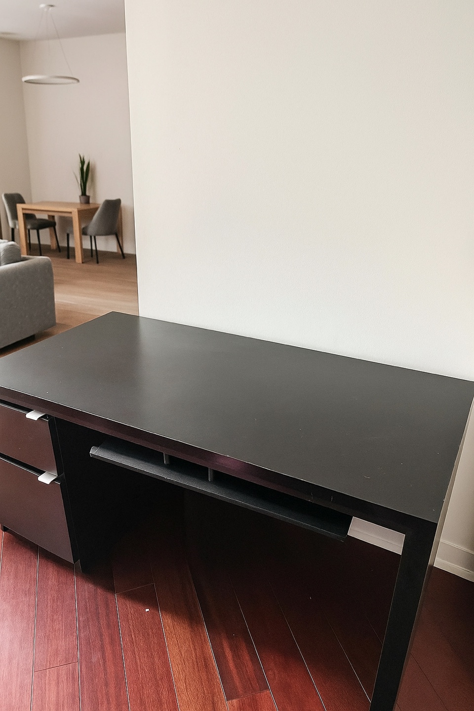 IKEA Desk - Black with additional key board extension - photo 2