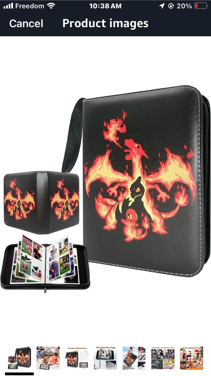 Pokemon Card Binder Album - Holds 400 Cards thumbnail