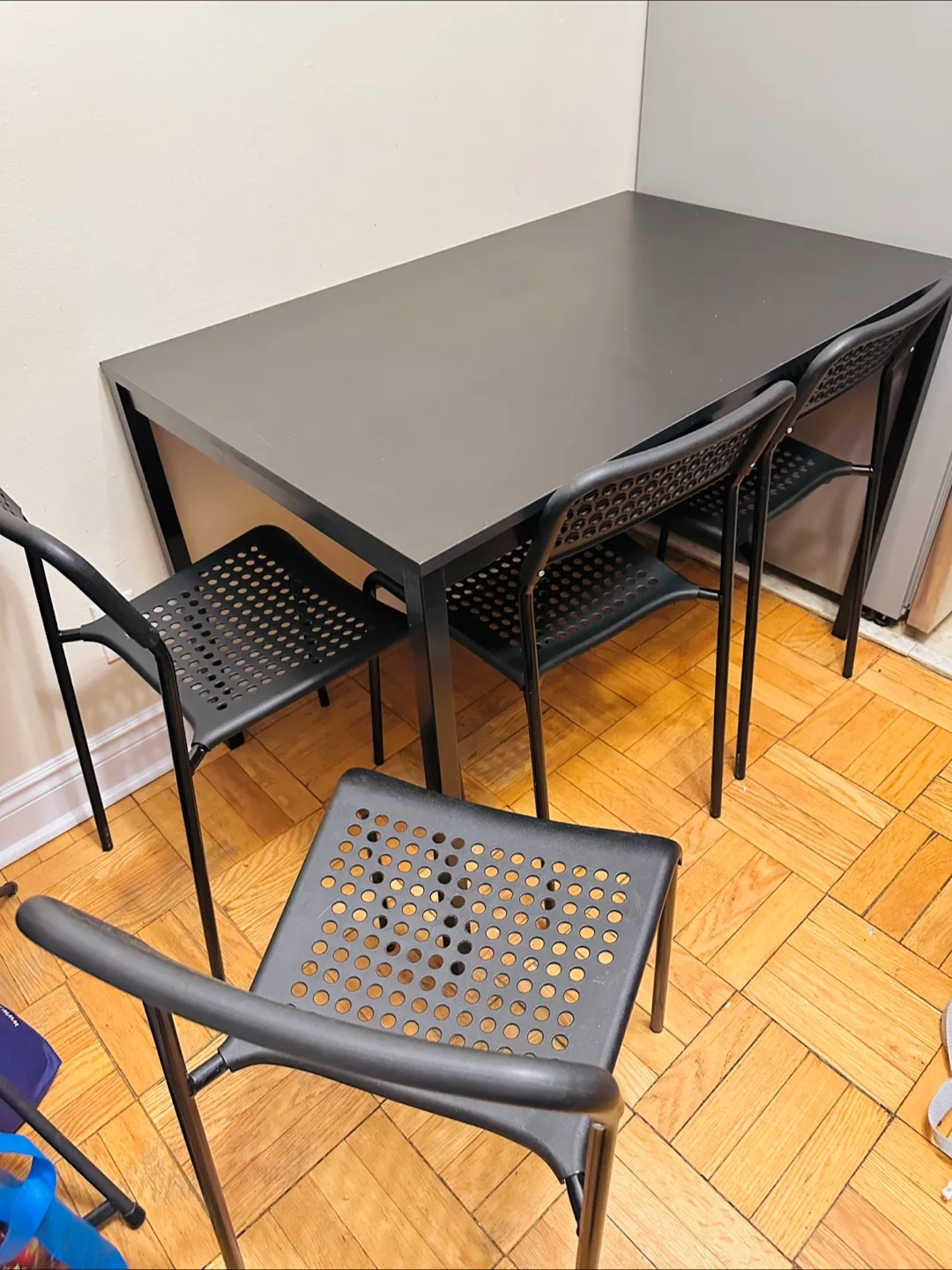 Black Dining Table with 4 Chairs thumbnail