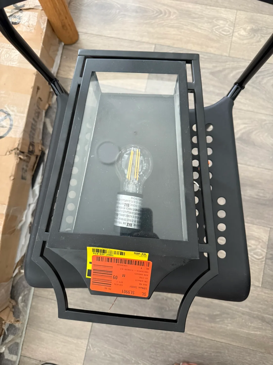 Hampton Bay Black Outdoor Wall Lantern thumbnail