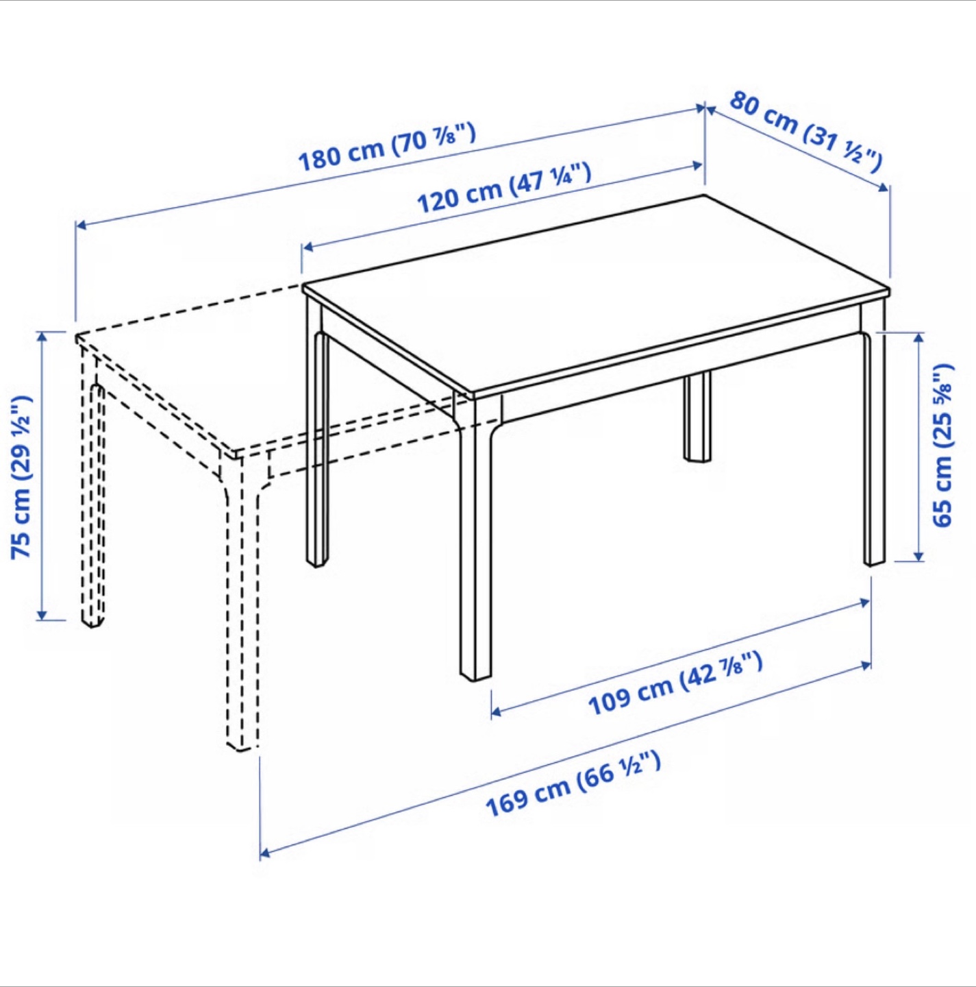 IKEA Extendable Dining Table - Brown - photo 3