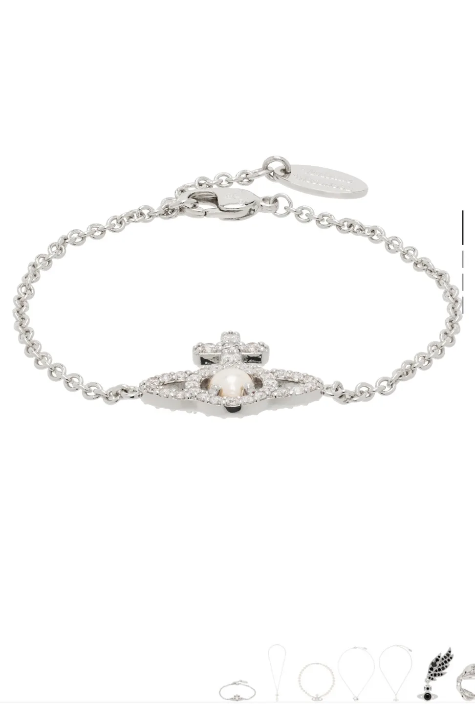Vivienne Westwood Silver Pearl Bracelet thumbnail