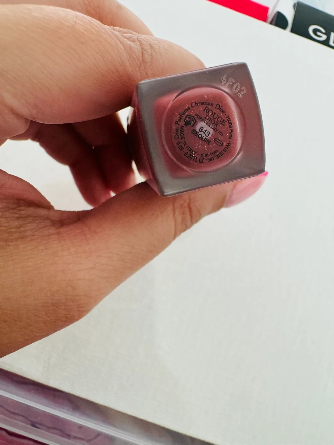 [LE] Dior Rouge Dior Forever Sequin Liquid Lipstick- 843 Divin image indicator(3)