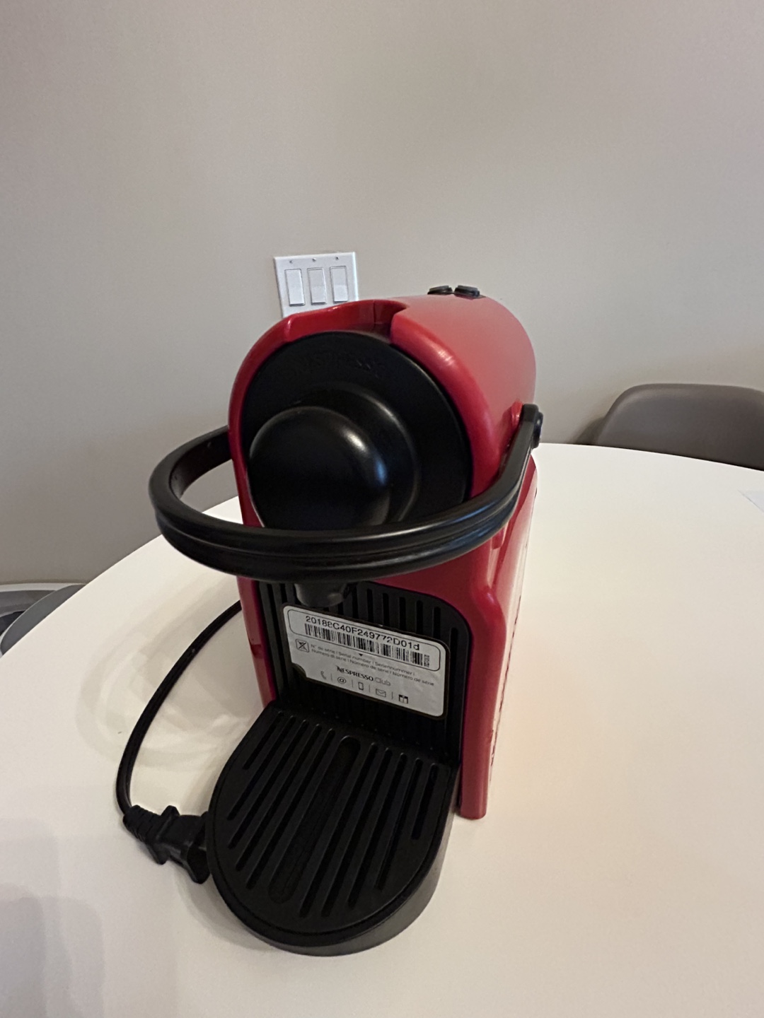 Nespresso Inissia Mini Red Coffee Machine