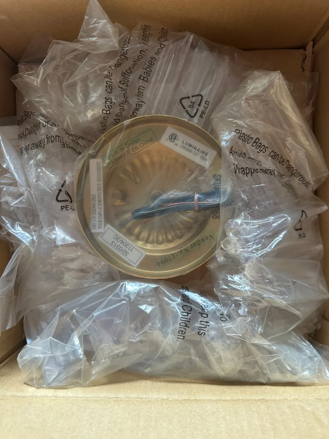 Hampton Bay Semi-Flush Mount Light Fixture - New image indicator(3)