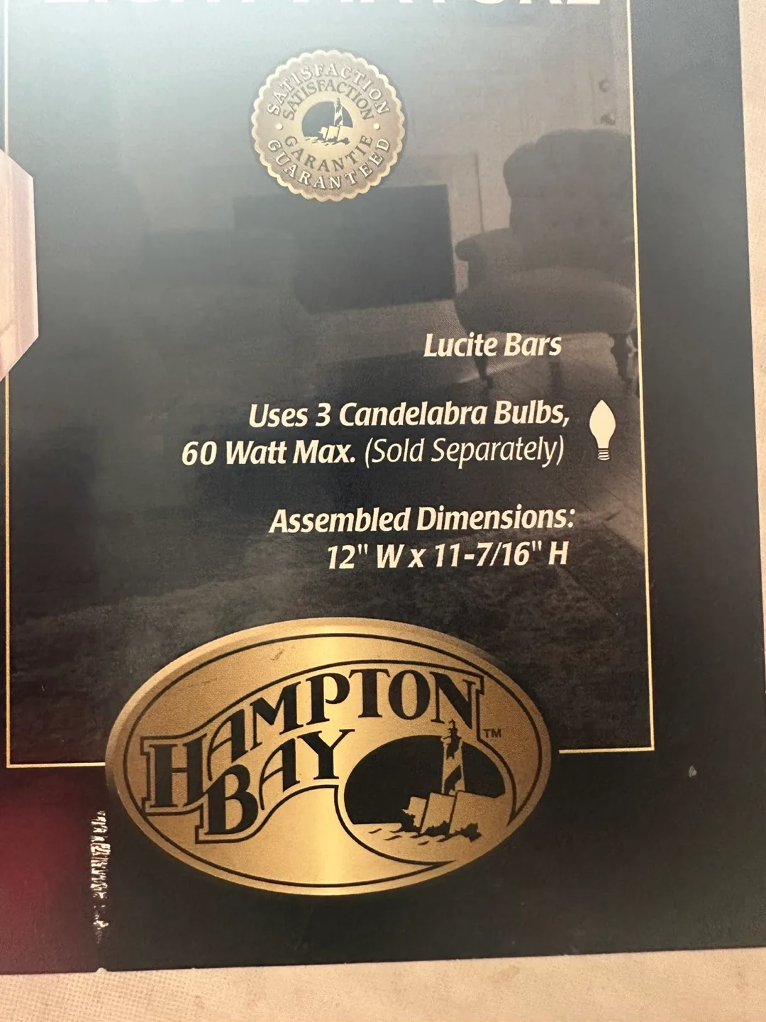 Hampton Bay Semi-Flush Mount Light Fixture - New image indicator(2)