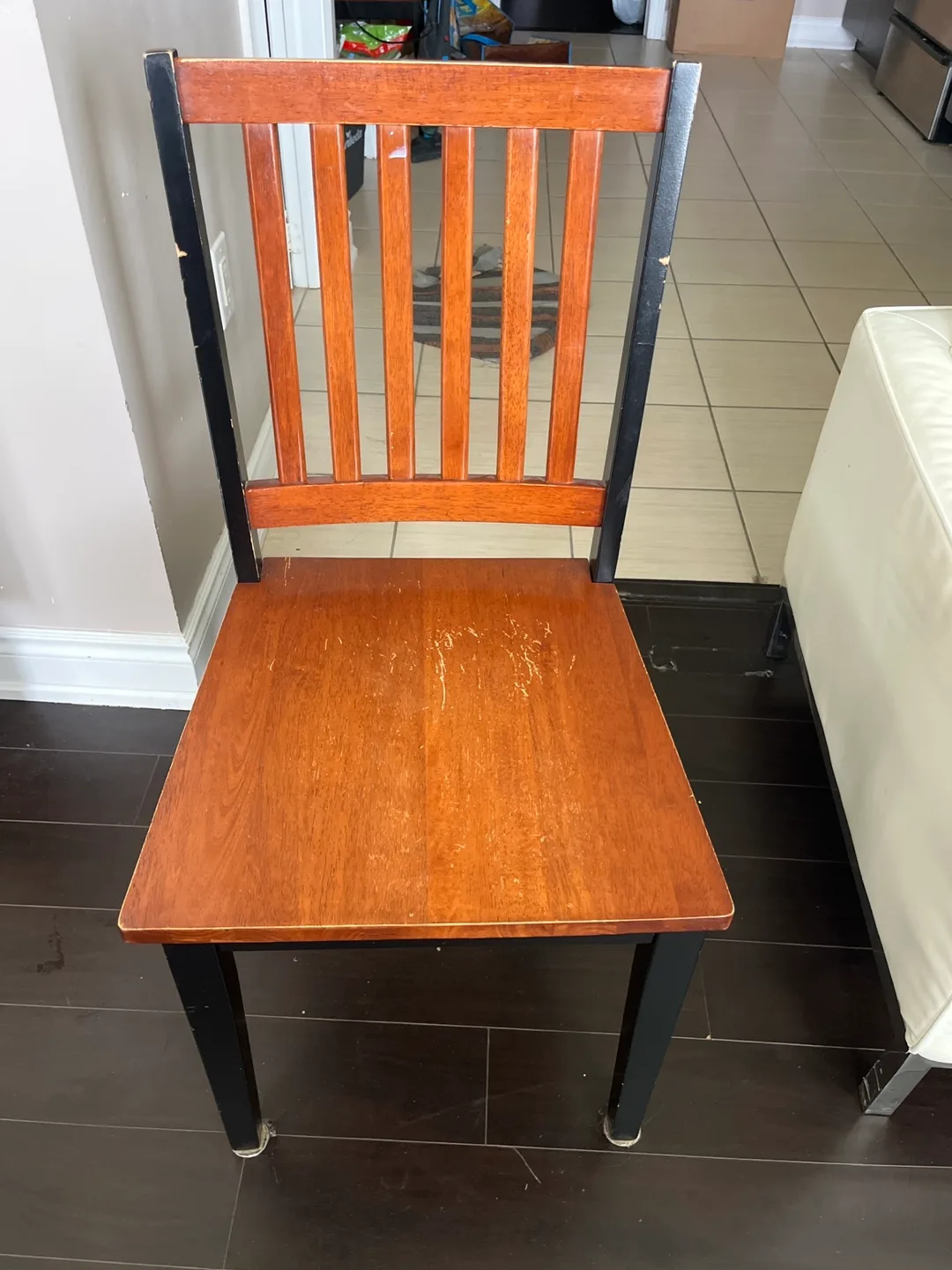 4 sets - Wooden Dining Chair - Brown & Black thumbnail