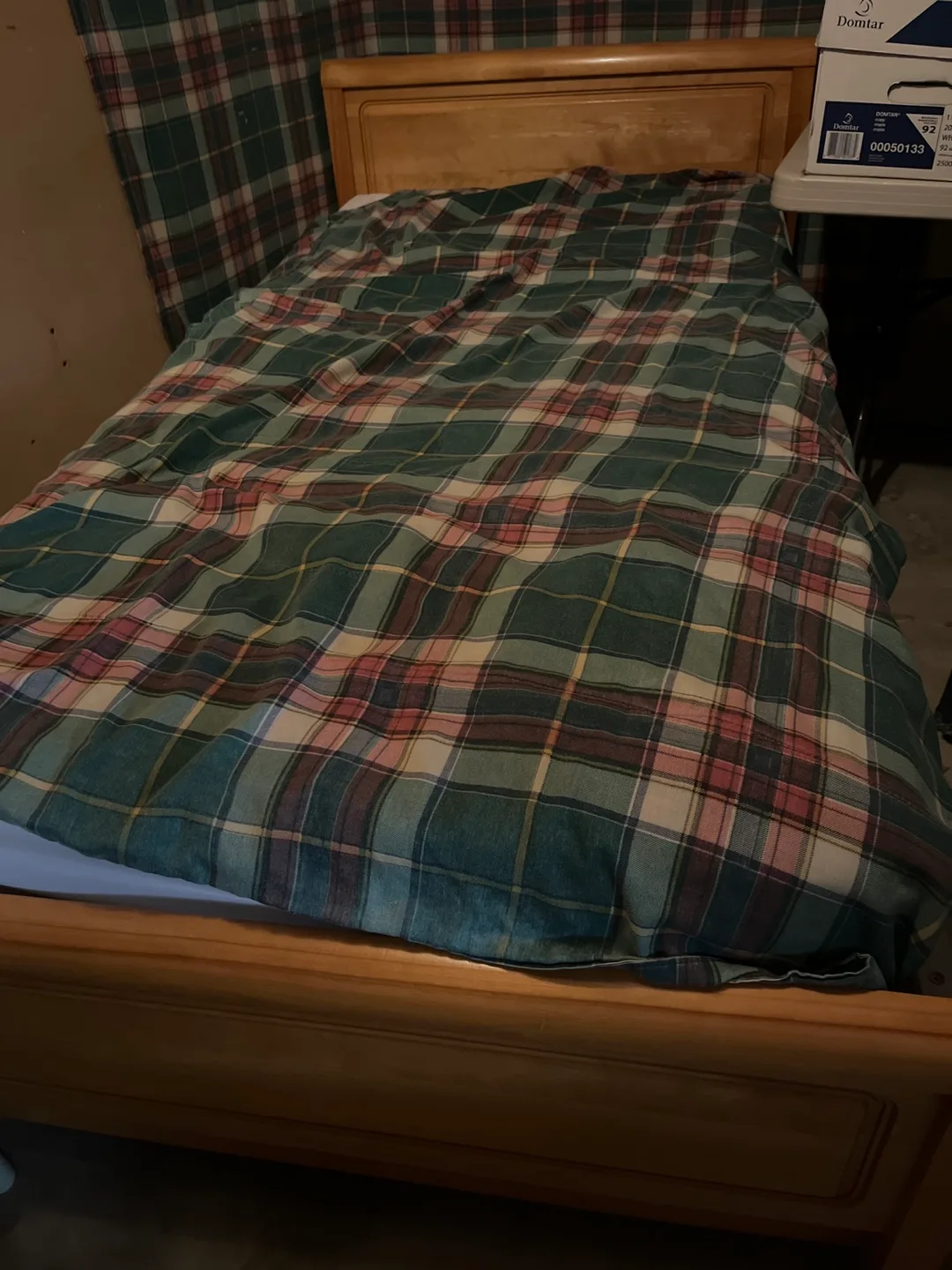 Wooden Bed Frame and dresser with mirror thumbnail