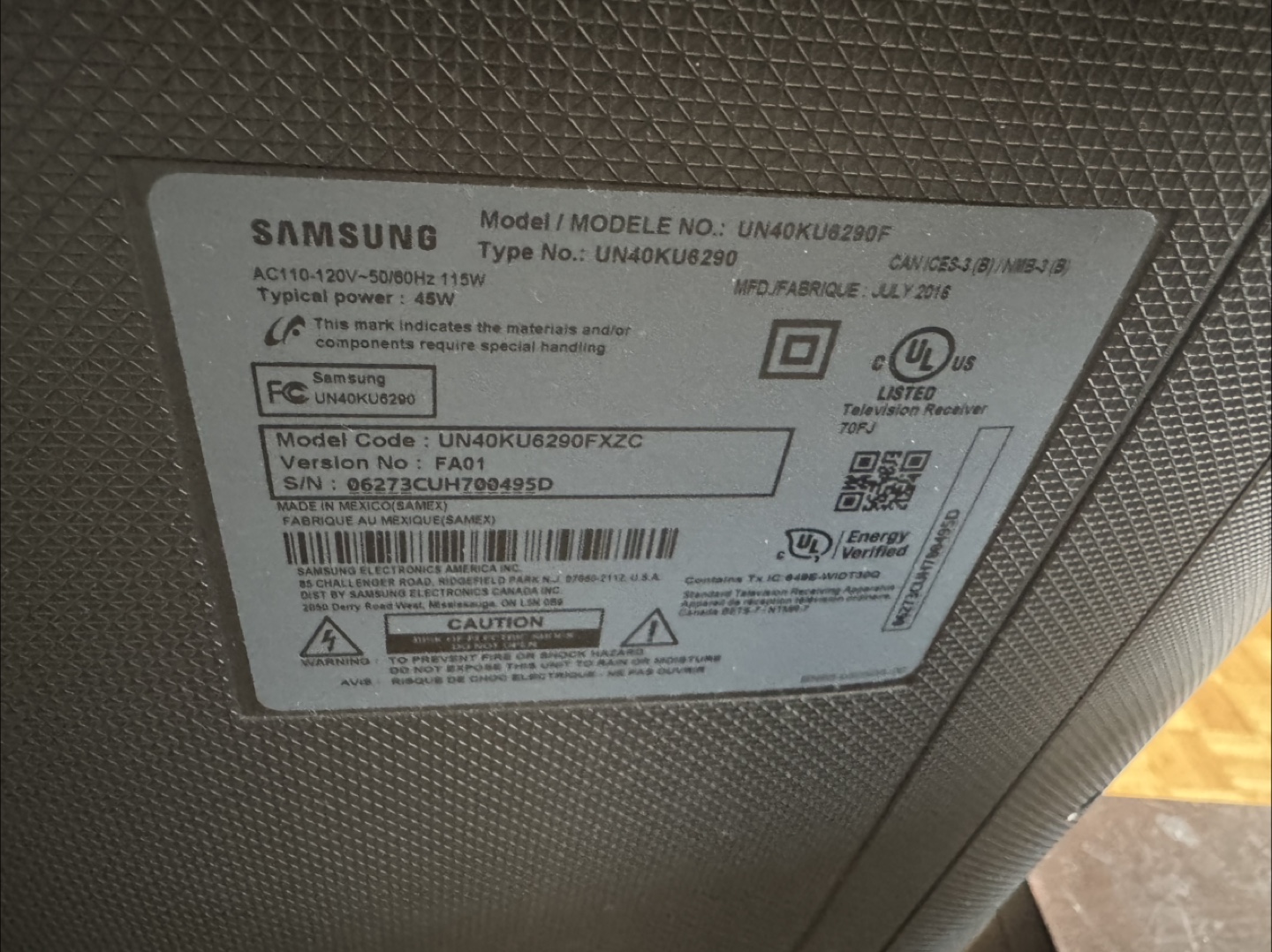 Samsung UN40KU6290F 40" TV - photo 4