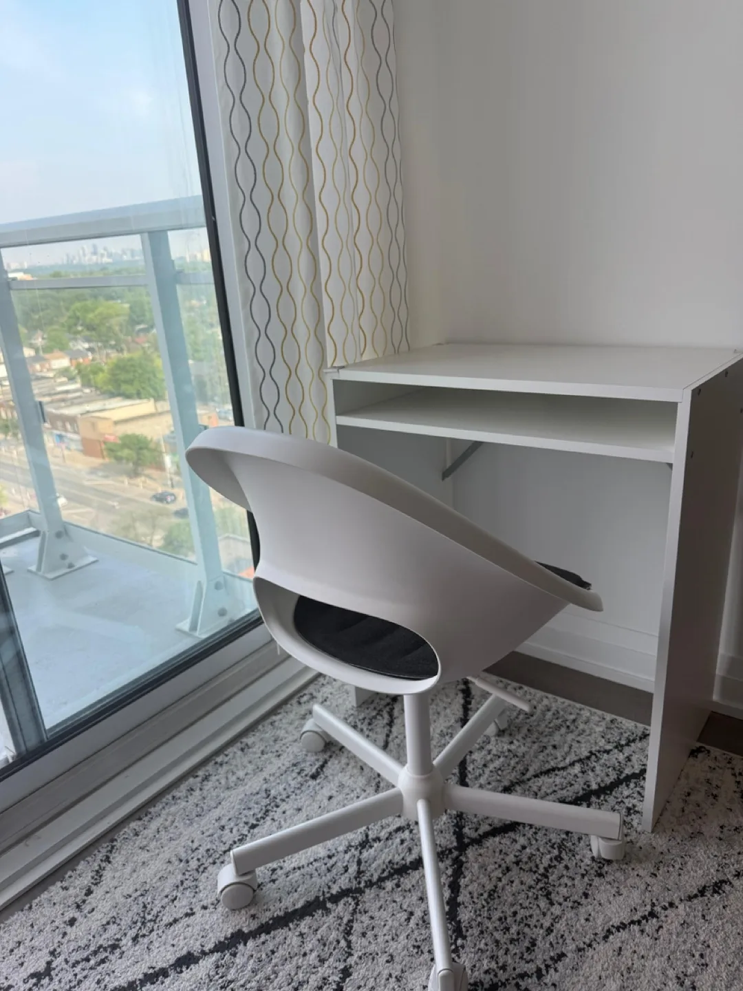 Workplace set up - IKE White Desk and Chair thumbnail