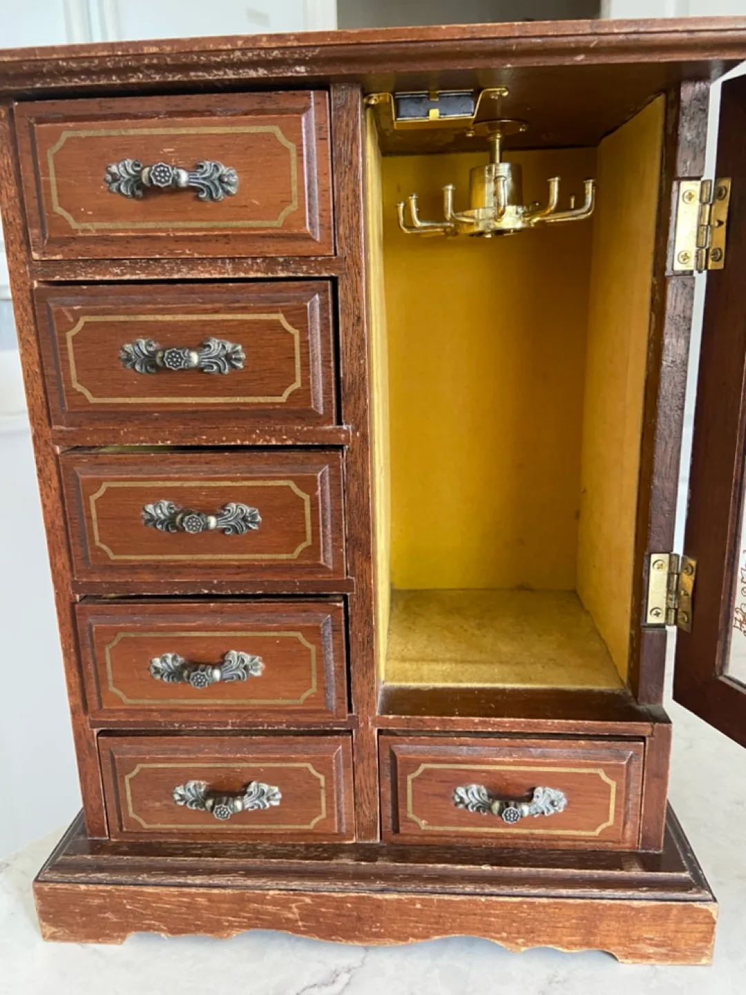 Wooden Jewellery Box with Drawers thumbnail