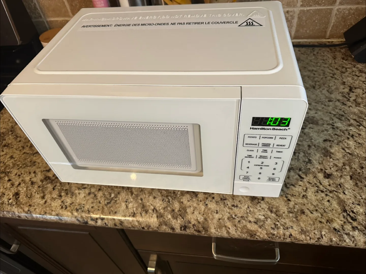 Hamilton Beach Microwave image indicator(3)