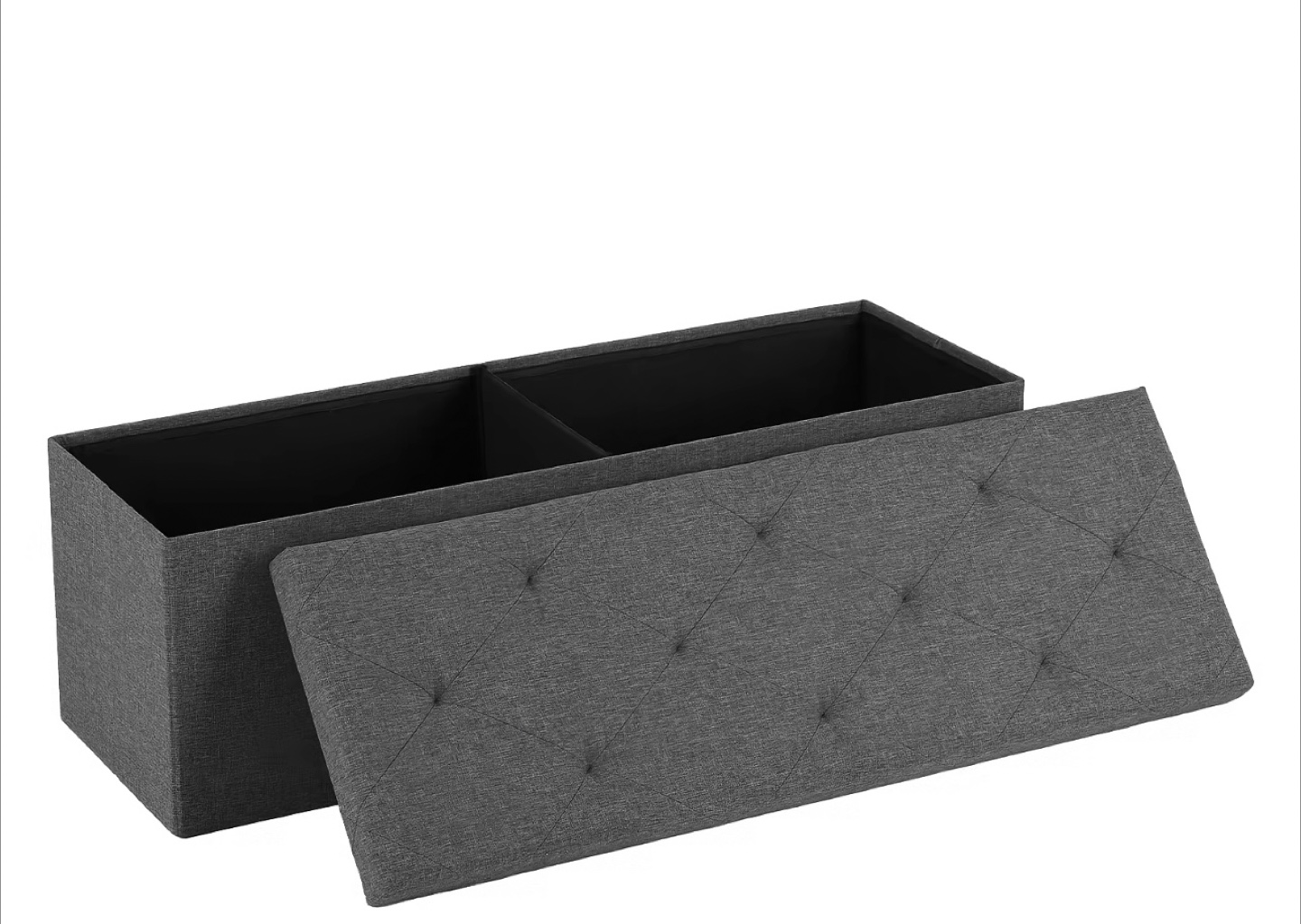 Pure Grey Ottoman Bench 15"x43"x15" - photo 3