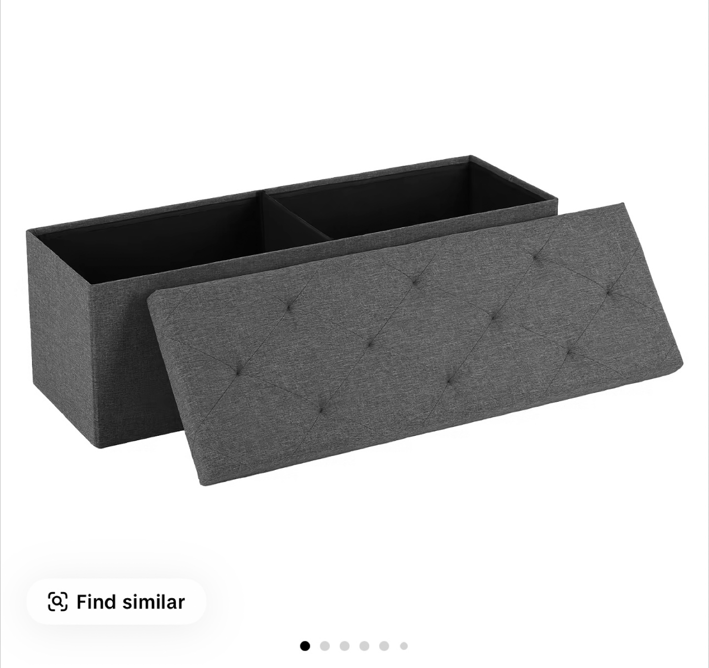 Pure Grey Ottoman Bench 15"x43"x15" - photo 4