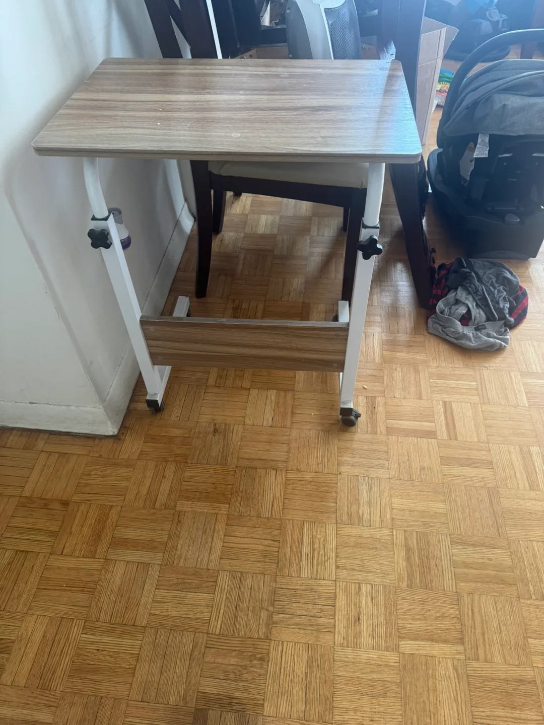 Adjustable Rolling Laptop Desk Table thumbnail