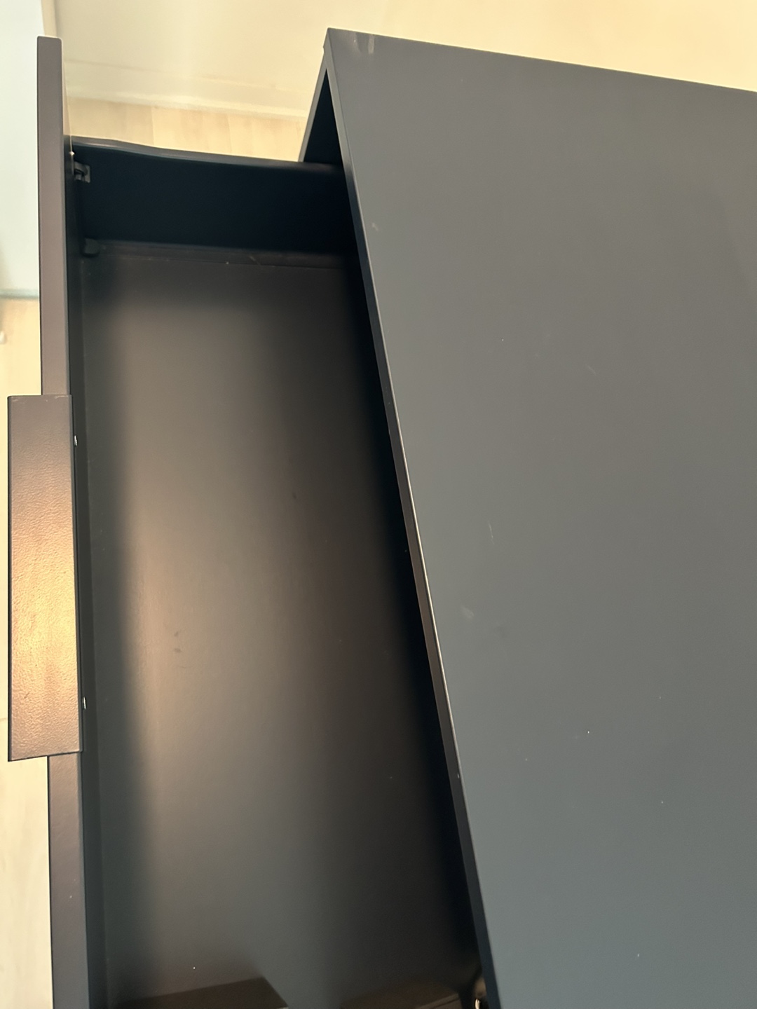 Navy Blue Dresser with Hanging Rack - photo 2