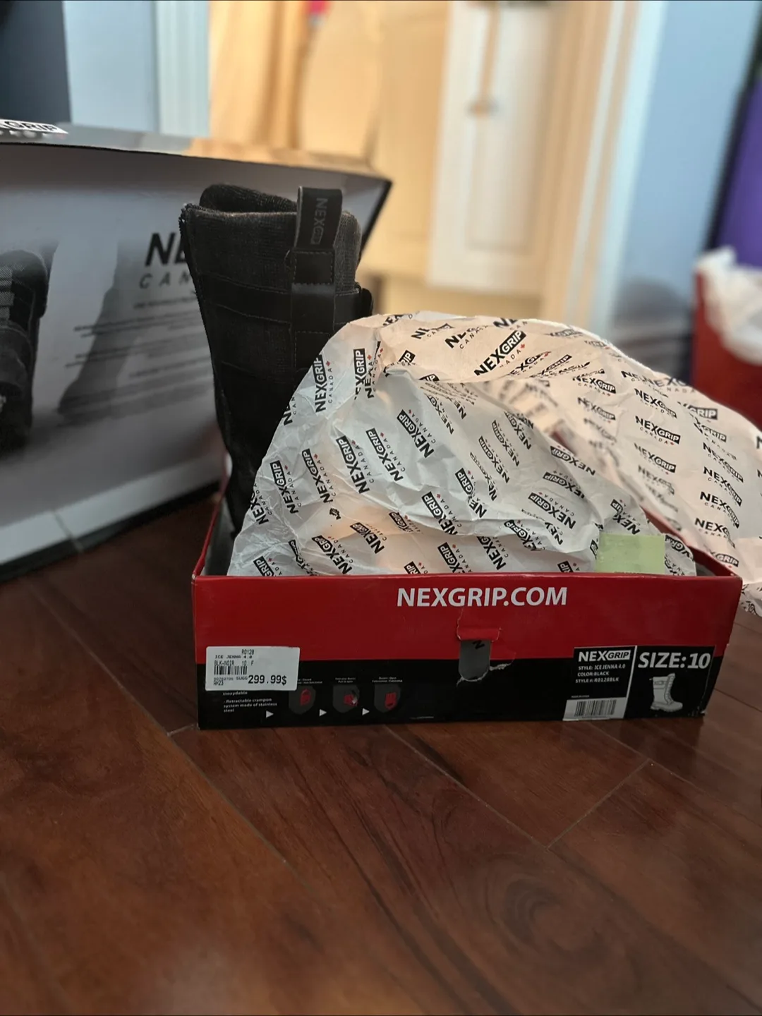 NEXGRIP Ice Jenna 4.0 Black Womens Winter Boots - Size 10 image indicator(5)