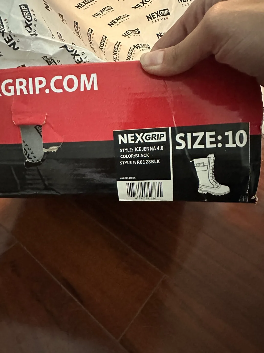 NEXGRIP Ice Jenna 4.0 Black Womens Winter Boots - Size 10 image indicator(4)