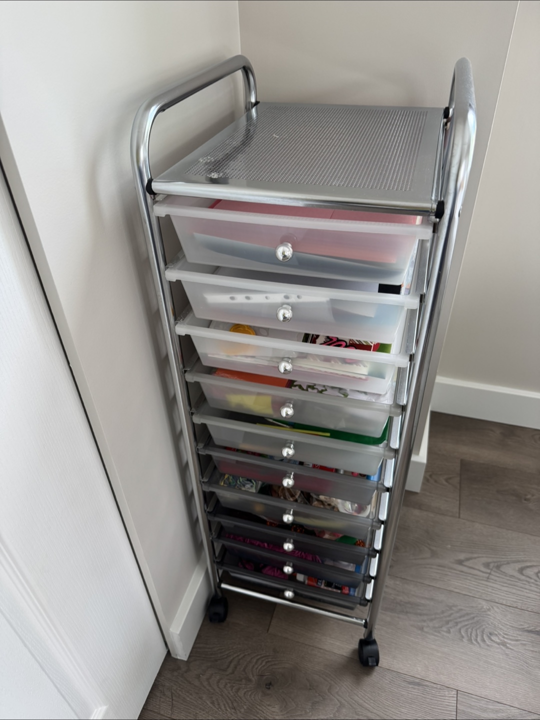 Rolling Storage Cart with 10 Drawers