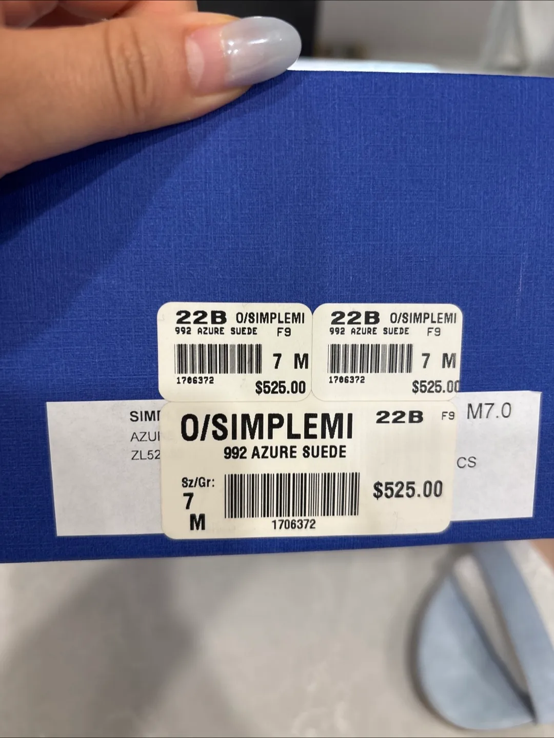 Stuart Weitzman Simplemi Azure Suede Sandals - Size 7 image indicator(2)