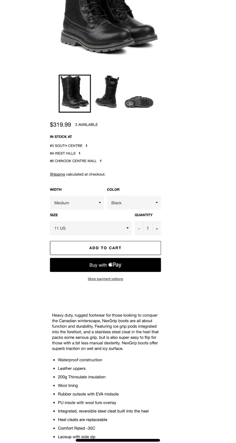 NEXGRIP Ice Jenna 4.0 Black Womens Winter Boots - Size 10 image indicator(2)