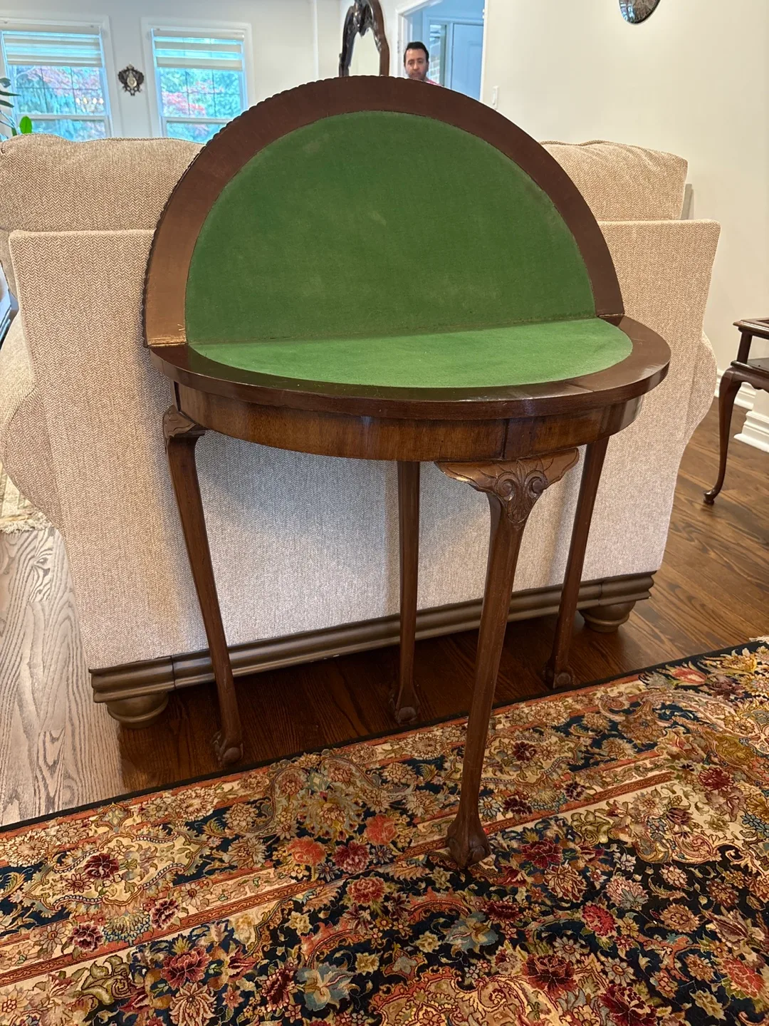 Antique Half-Moon Table thumbnail