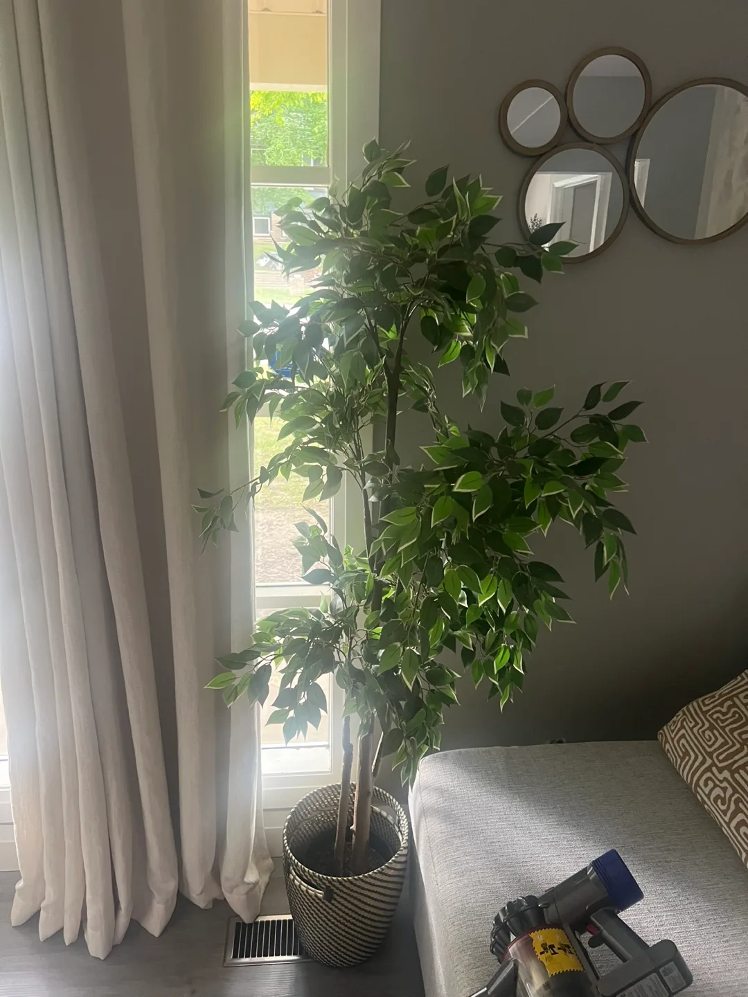 Faux Ficus Tree in Basket image indicator(6)