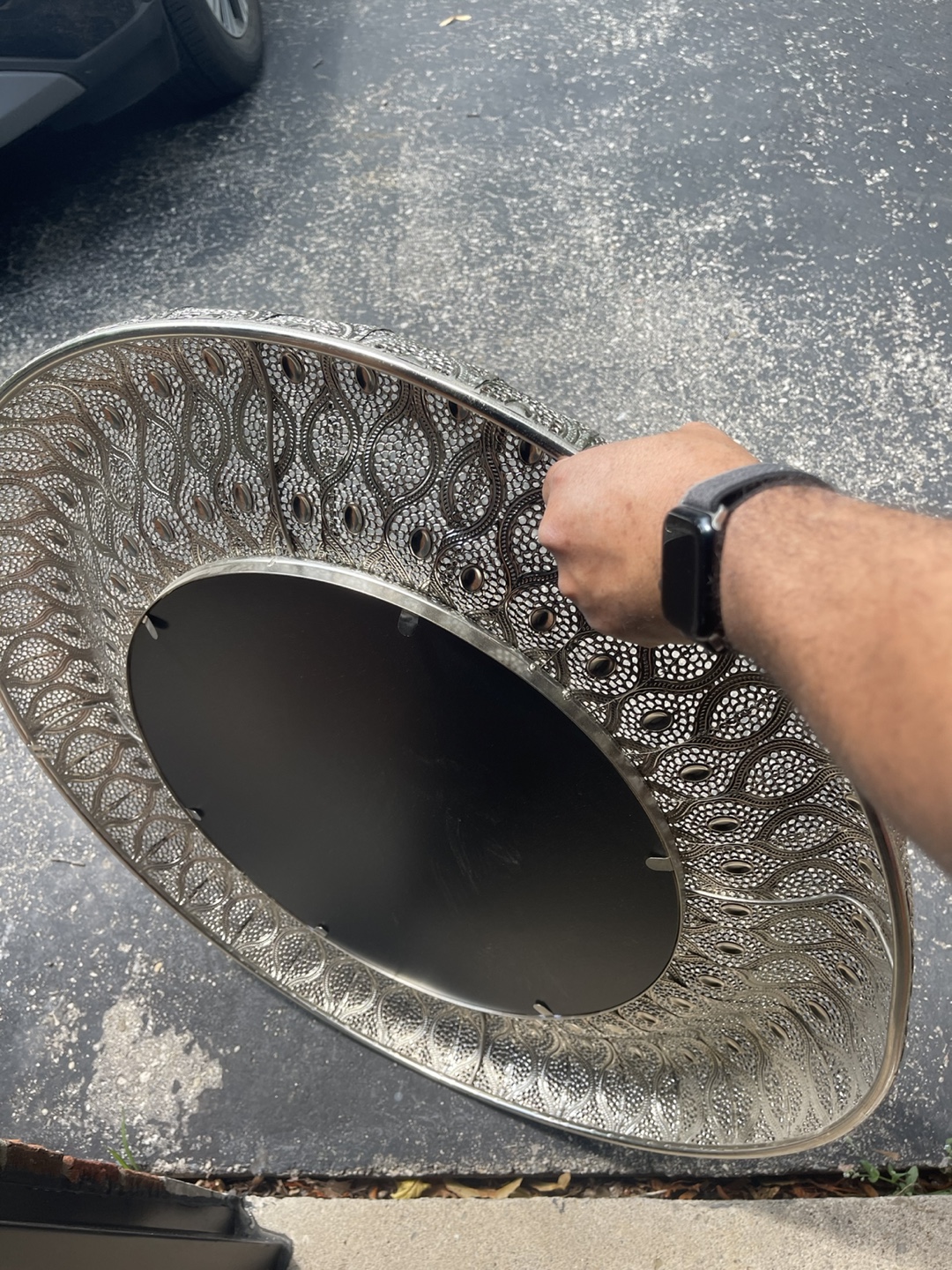 Round Silver Mirror - photo 2