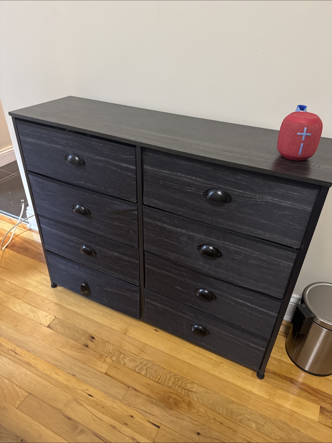 Dark Wood Dresser with 6 Drawers