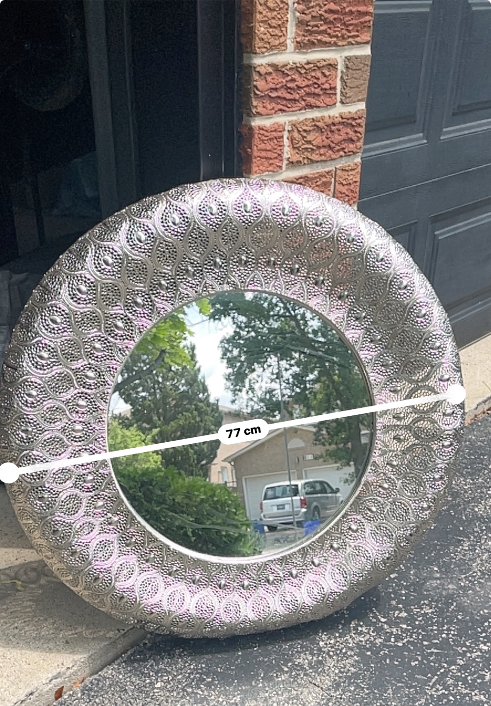 Round Silver Mirror - photo 3